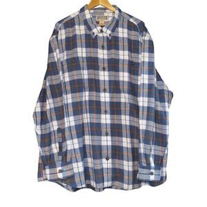 Duluth Plaid Button Down Men's 3XL Utility Outdoors Warm Workwear Blue Gorpcore